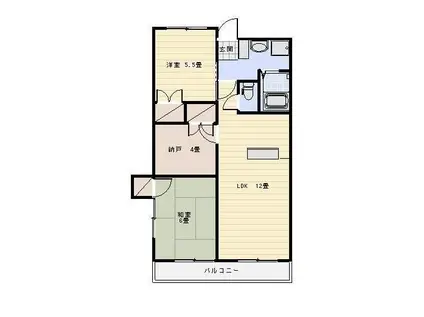 323BLD(2LDK/3階)の間取り写真