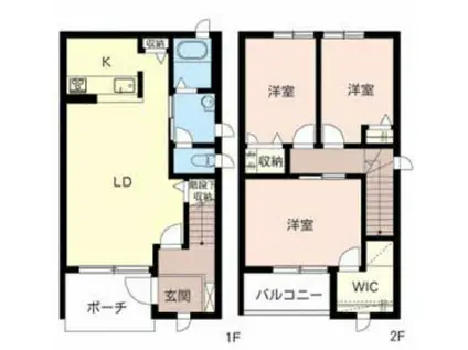 シャーメゾン上野田(3LDK/1階)の間取り写真