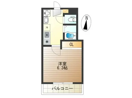 グランツ高円寺(1K/2階)の間取り写真