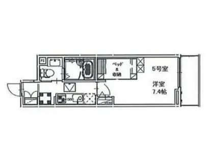 アクシーズ南浦和(1K/2階)の間取り写真
