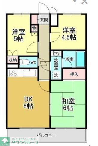 クレアール・スギモト(3DK/3階)の間取り写真