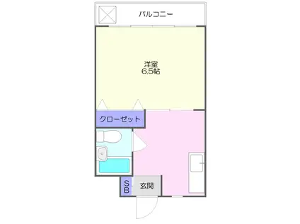 中野中央ハイツ(1DK/3階)の間取り写真