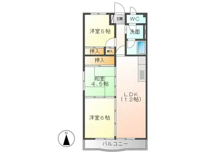フェアリーライトII(3LDK/2階)の間取り写真