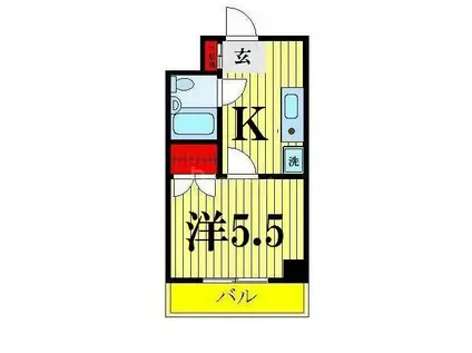 コンフォール小泉(1K/1階)の間取り写真