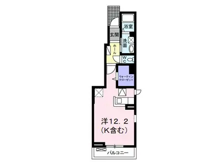 ラフィーネワン(ワンルーム/1階)の間取り写真