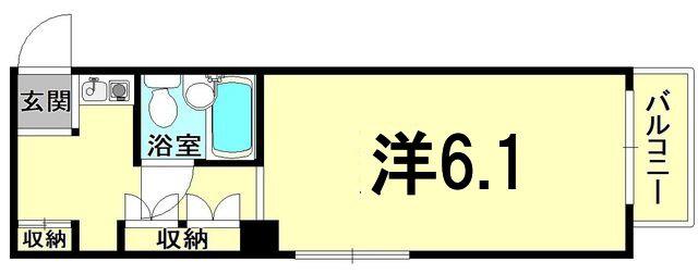 サンシティー21(ワンルーム/3階)の間取り写真