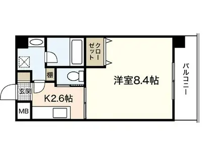 ドミトリー庚午弐番館(1K/4階)の間取り写真