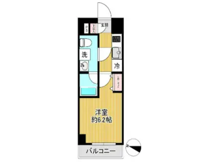 SHOKEN RESIDENCE川崎八丁畷(1K/4階)の間取り写真
