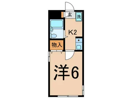 エクセルハイム(1K/2階)の間取り写真