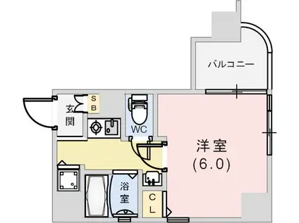 エステムコート神戸県庁前II(1K/3階)の間取り写真
