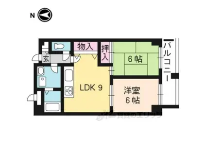 エル・カーサー(2LDK/6階)の間取り写真