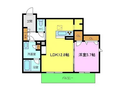 SHAMAISON MOHIRO 駅前館(1LDK/3階)の間取り写真