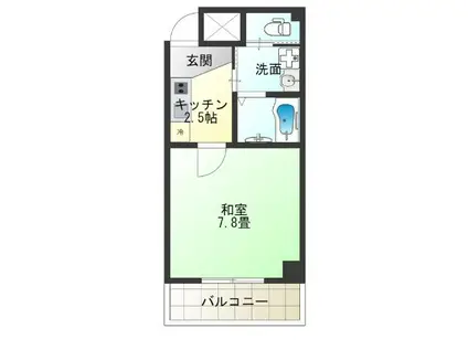 TOYOTOMI STAY PREMIUM NAGAHASHI(1K/9階)の間取り写真