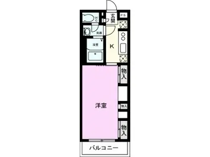 リブリ・LENIENT II(1K/1階)の間取り写真