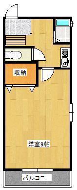 秀レジデンス(1K/2階)の間取り写真