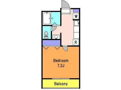 エルフコマザワレジデンス(1K/2階)の間取り写真
