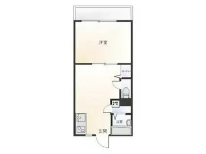 サンハウス桂(1DK/2階)の間取り写真