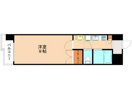 朝日プラザ小倉片野(1K/8階)の間取り写真