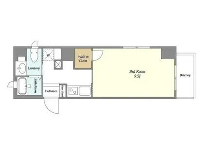 ビーピーアールレジデンス国立(1K/3階)の間取り写真