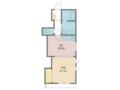 ビエント(1DK/3階)の間取り写真