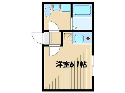 リベルテハイムANU(ワンルーム/1階)の間取り写真