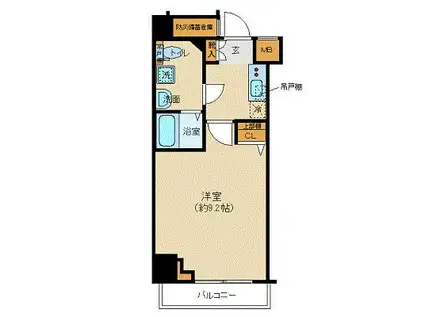 プレール・ドゥーク東陽町II(1K/3階)の間取り写真