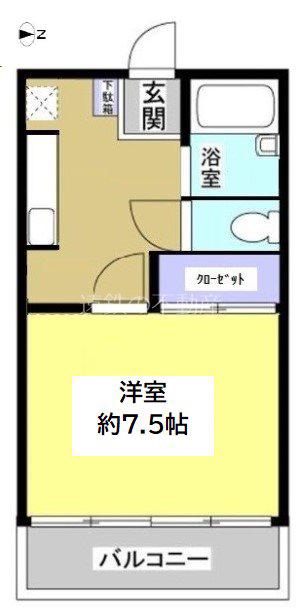 ロイヤル中泉(1K/3階)の間取り写真