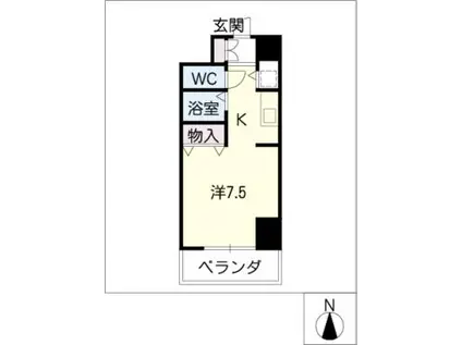 IZM36(ワンルーム/7階)の間取り写真