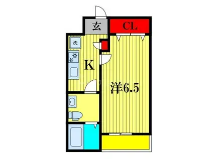 オーガスタABIKO(1K/1階)の間取り写真