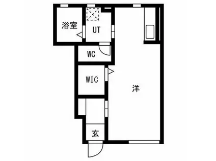 グラシアス 2/28(1K/1階)の間取り写真