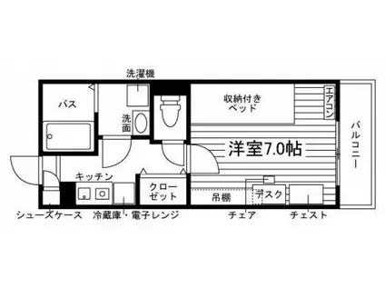 学生会館UNI EMEAL三重大学前(1K/3階)の間取り写真