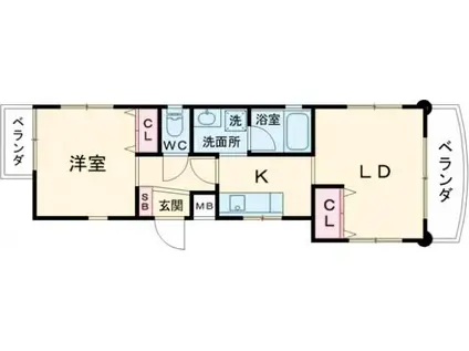 サンロード石黒(2K/3階)の間取り写真