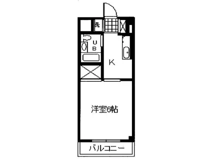 サンシティ―カネイNO3(1K/3階)の間取り写真