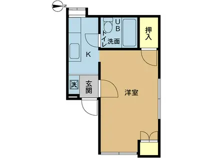 ハウス・コクヨウII(1K/2階)の間取り写真