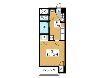 第3コーポシモダ(1K/2階)の間取り写真