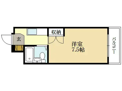 グラフィーネ向島(1K/2階)の間取り写真