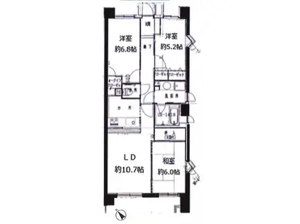 ファンフィールド宮前(3LDK/3階)の間取り写真