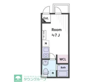 LIZ早稲田鶴巻町(ワンルーム/1階)の間取り写真