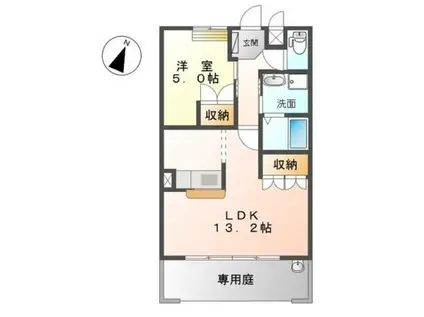 フォーシーズンフォレスト(1LDK/1階)の間取り写真