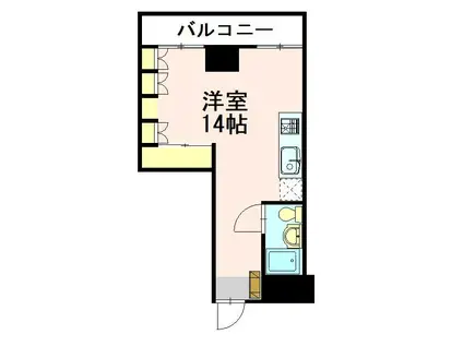 グローリア初穂弘前(ワンルーム/3階)の間取り写真