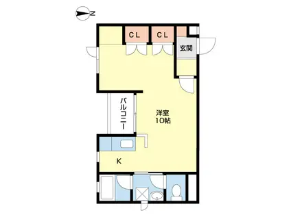 第二恵宝(1K/2階)の間取り写真