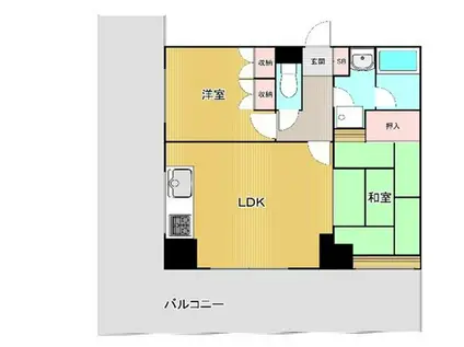 カッシア南大塚(2LDK/11階)の間取り写真