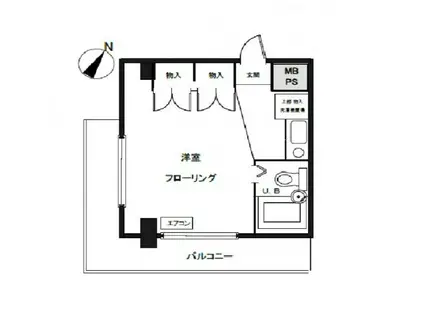 セイコーガーデン朝霞(ワンルーム/9階)の間取り写真