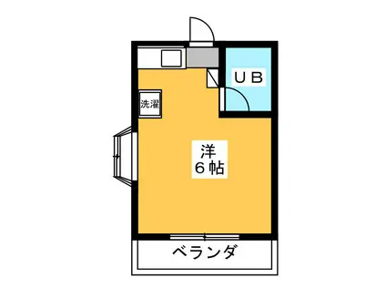 ヴィラあずさ(ワンルーム/2階)の間取り写真