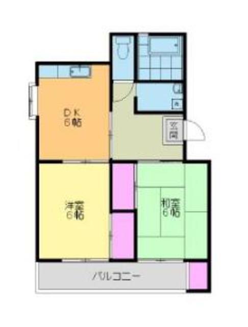 メゾン3ブリッジ(2DK/1階)の間取り写真