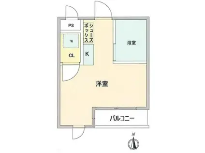 ドルチェ八幡山(ワンルーム/1階)の間取り写真