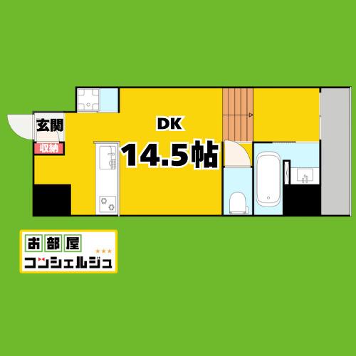 S-FORT六番町(ワンルーム/2階)の間取り写真