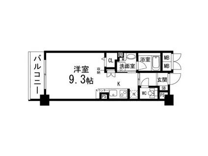 CAMELLIAガーデン八幡(ワンルーム/2階)の間取り写真
