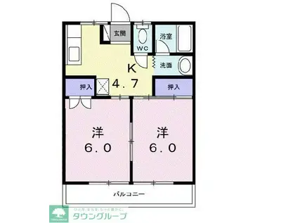 アネックスI(2K/1階)の間取り写真