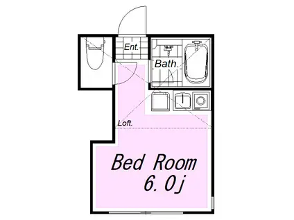 ユナイト富士見ベル・エポック(ワンルーム/2階)の間取り写真